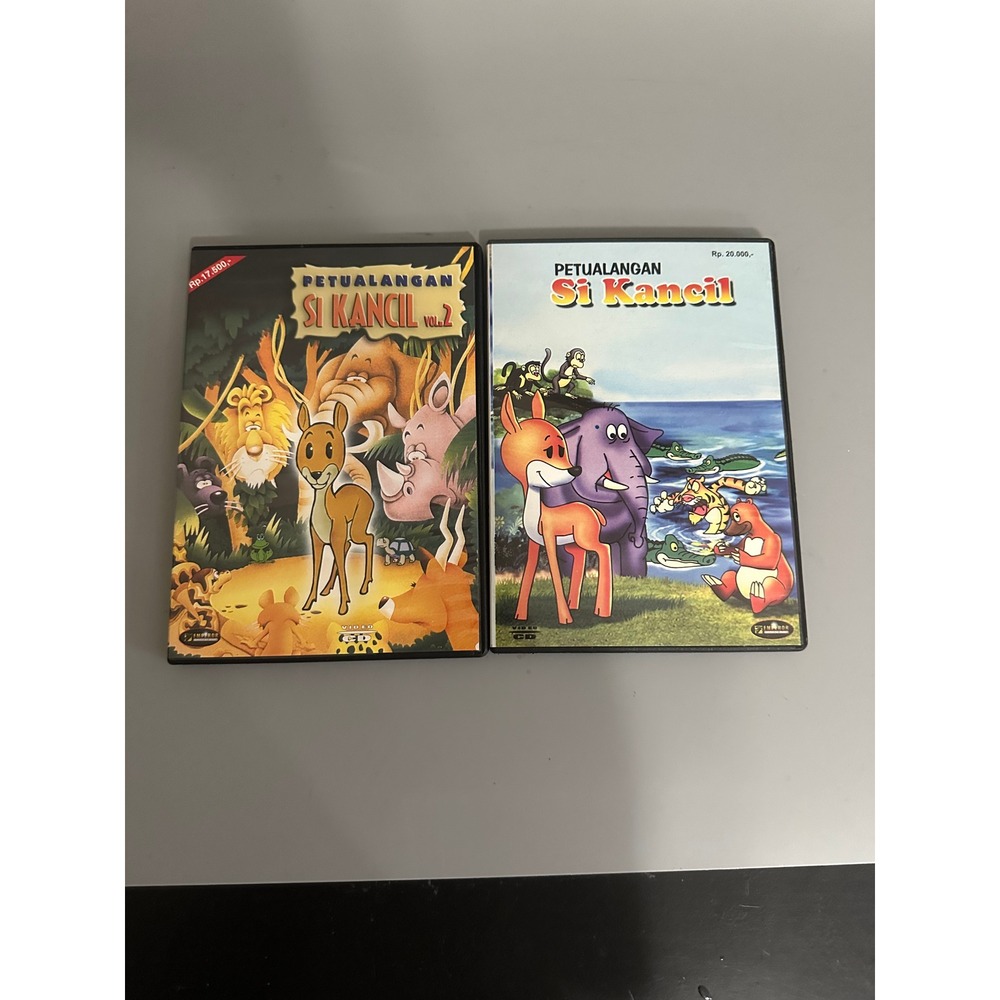 Petualangan Si Kancil Vol 1 & 2 Indonesian Animation VCD Set Mousedeer Fables